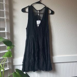 Free People Black Lace Dress